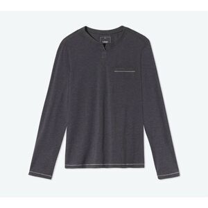 Lahgo x Lunya Restore Long Sleeve Henley Size XXL Gray Loungewear Sleepwear New